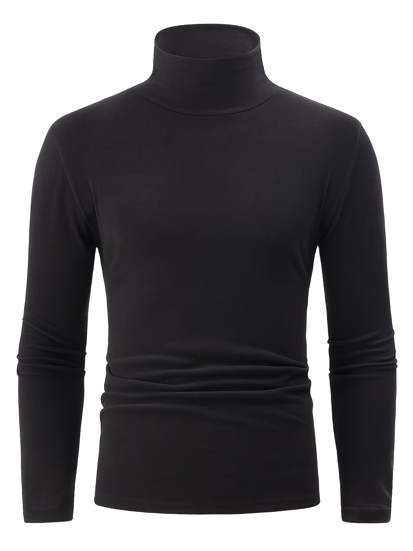 3PCS Men's Elegant Solid Deer Head Print Thermal Long Sleeve T-shirt 