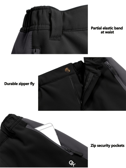 Men's Fleece Lined Softshell Hiking Pants