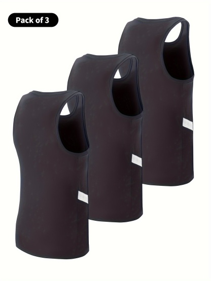 3pcs Men's Quick-Dry Athletic Tank Tops 