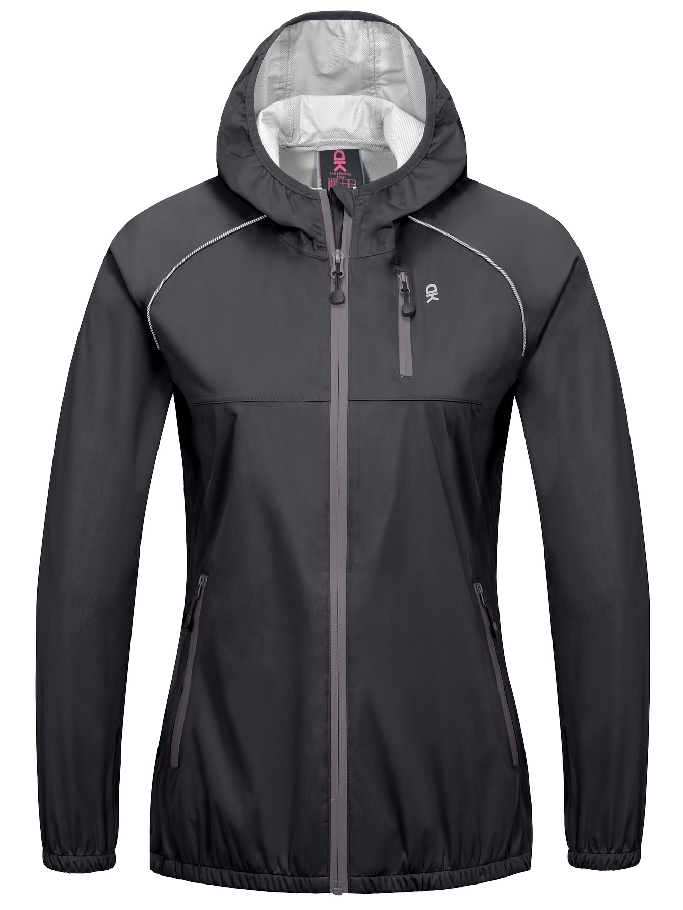 Ultralight Windproof Women's Lightweight Hooded Cycling Rain Jacket 