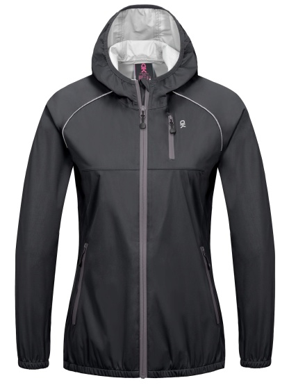 Ultralight Windproof Women's Lightweight Hooded Cycling Rain Jacket 