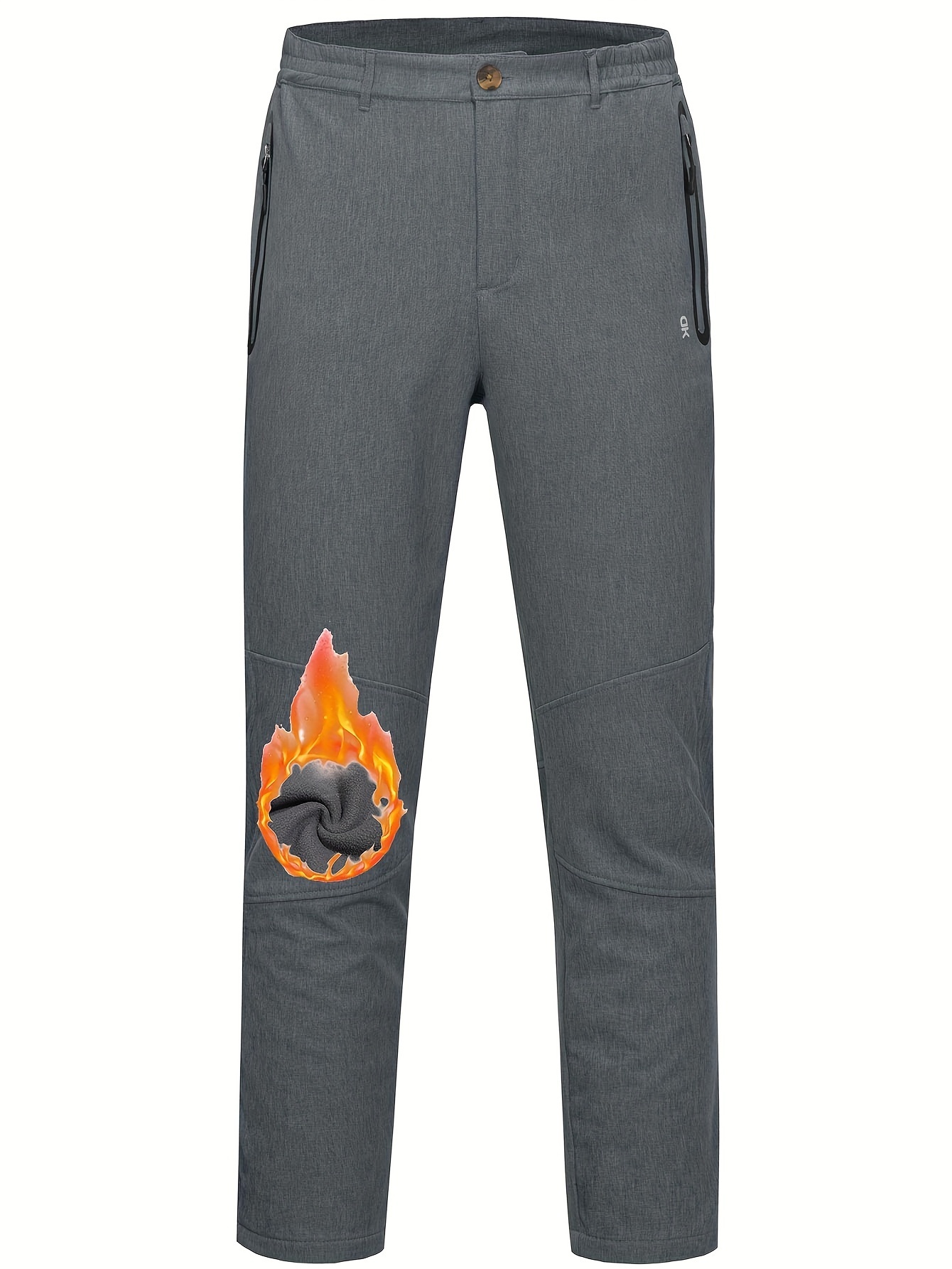 Men's Windproof Fleece Lined Hiking Cargo Pants