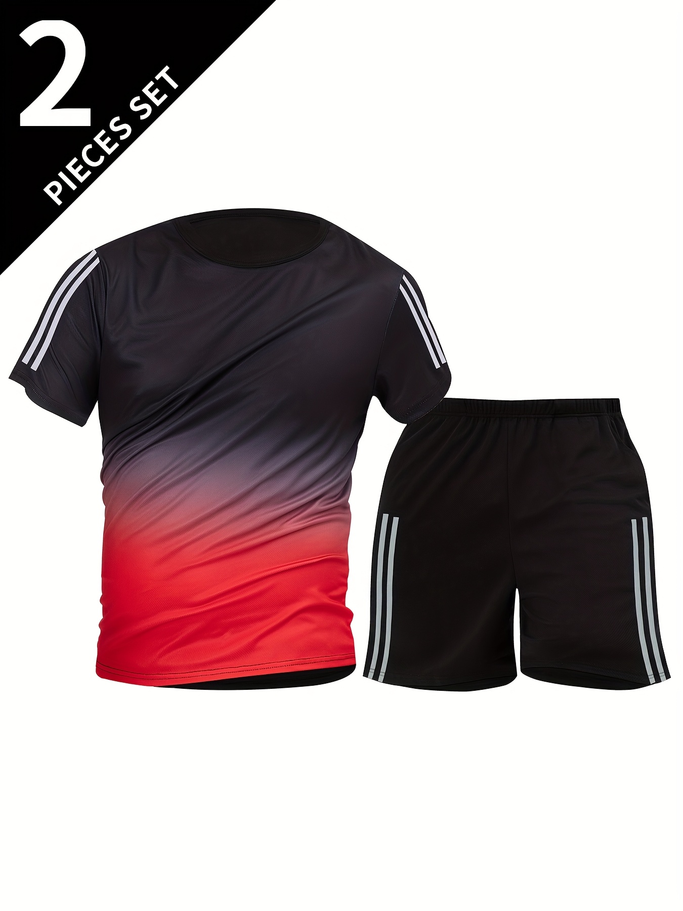 2pcs Men'S Summer Running & Fitness Set