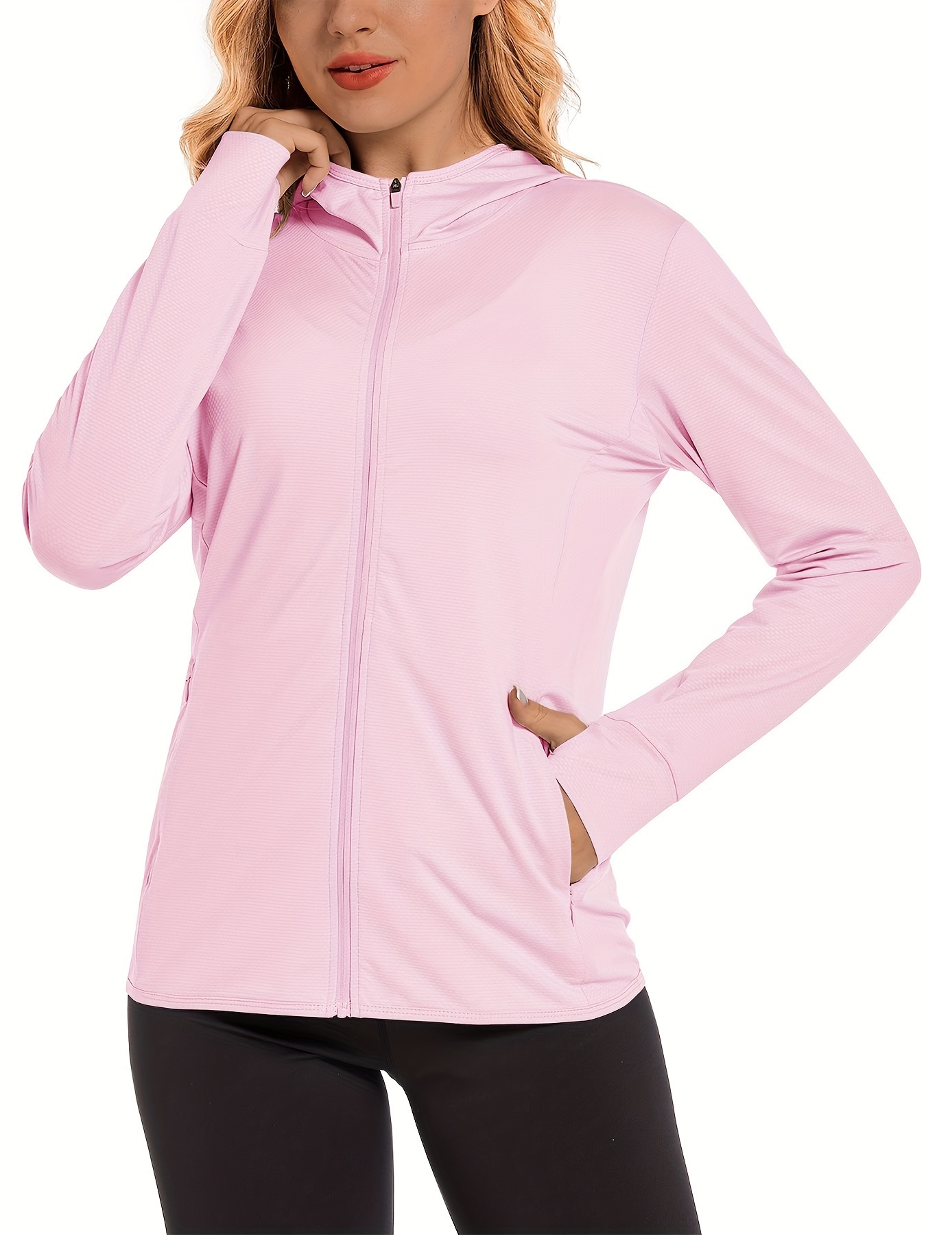 UPF50+ Women's Plus Size Hooded Sun Protection Hoodie