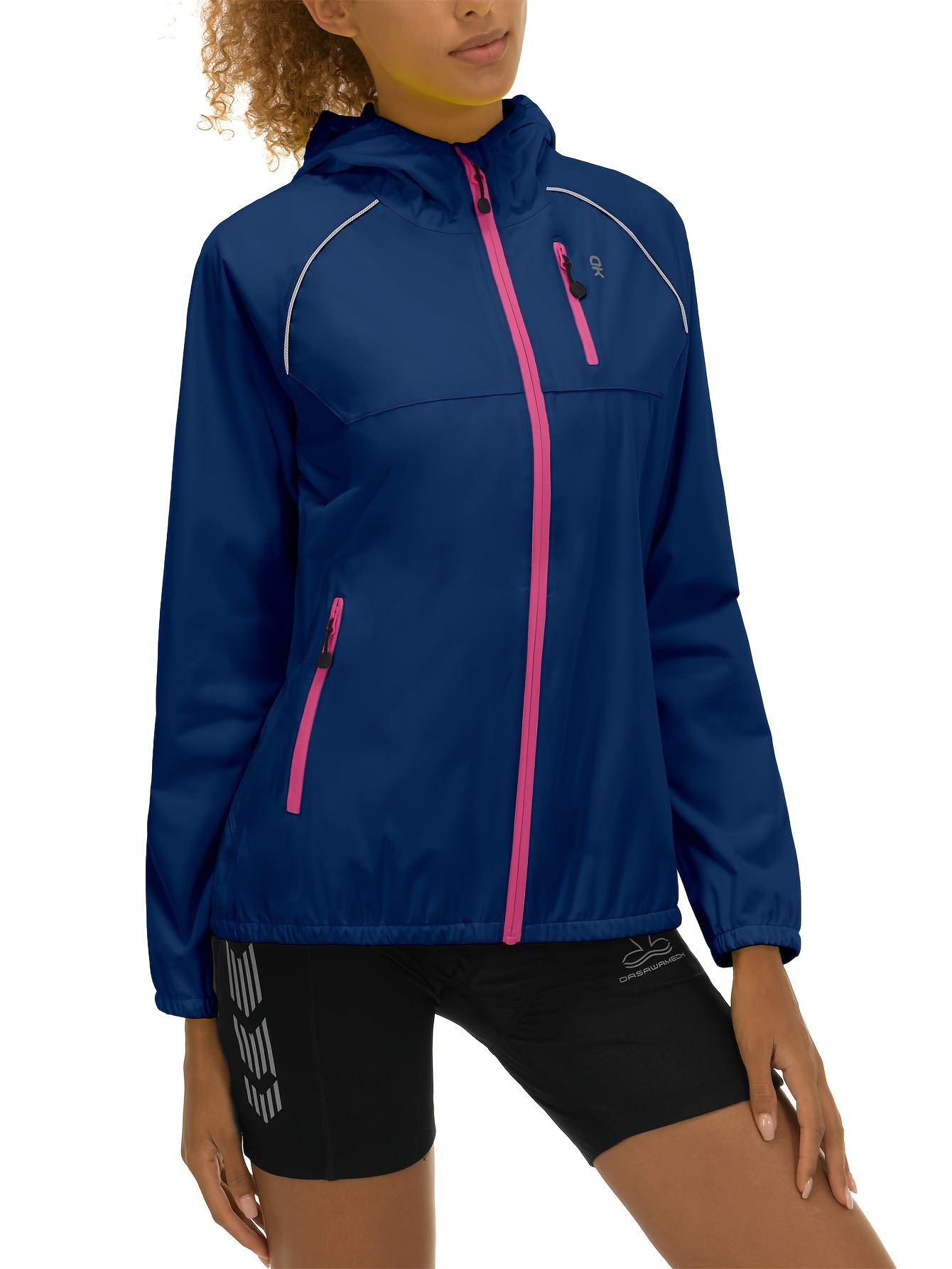 Ultralight Windproof Women's Lightweight Hooded Cycling Rain Jacket 