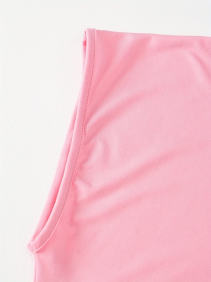 4pcs Women's Summer V-Neck Drop Shoulder Tank Tops