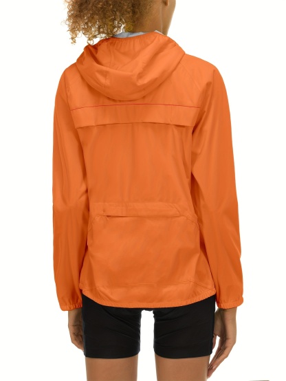 Ultralight Windproof Women's Lightweight Hooded Cycling Rain Jacket 