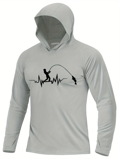 Men's Quick-Dry Breathable Lightweight Hooded Long Sleeve Shirt 