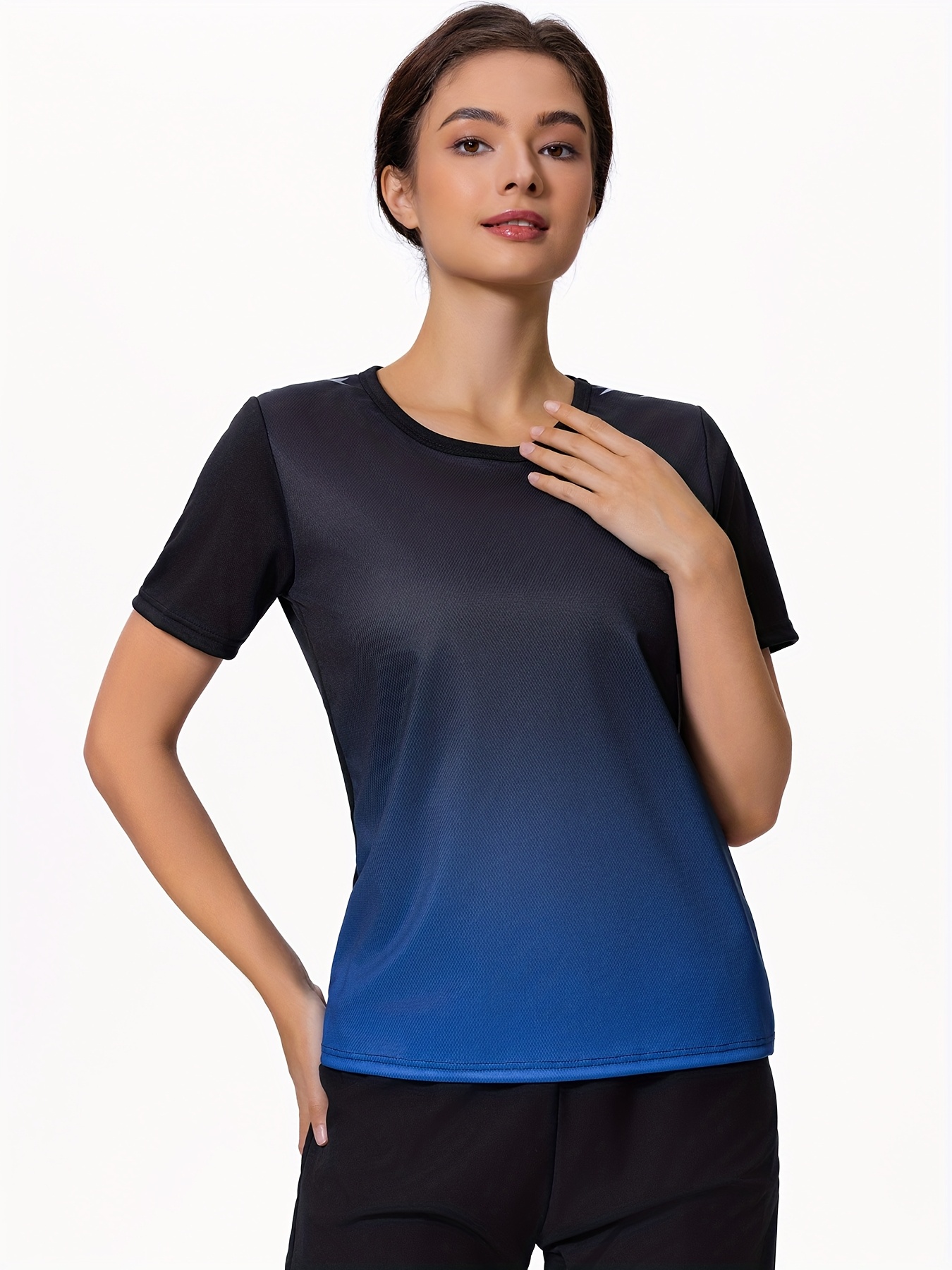 4pcs Women's Summer Gradient T-Shirt Pack 