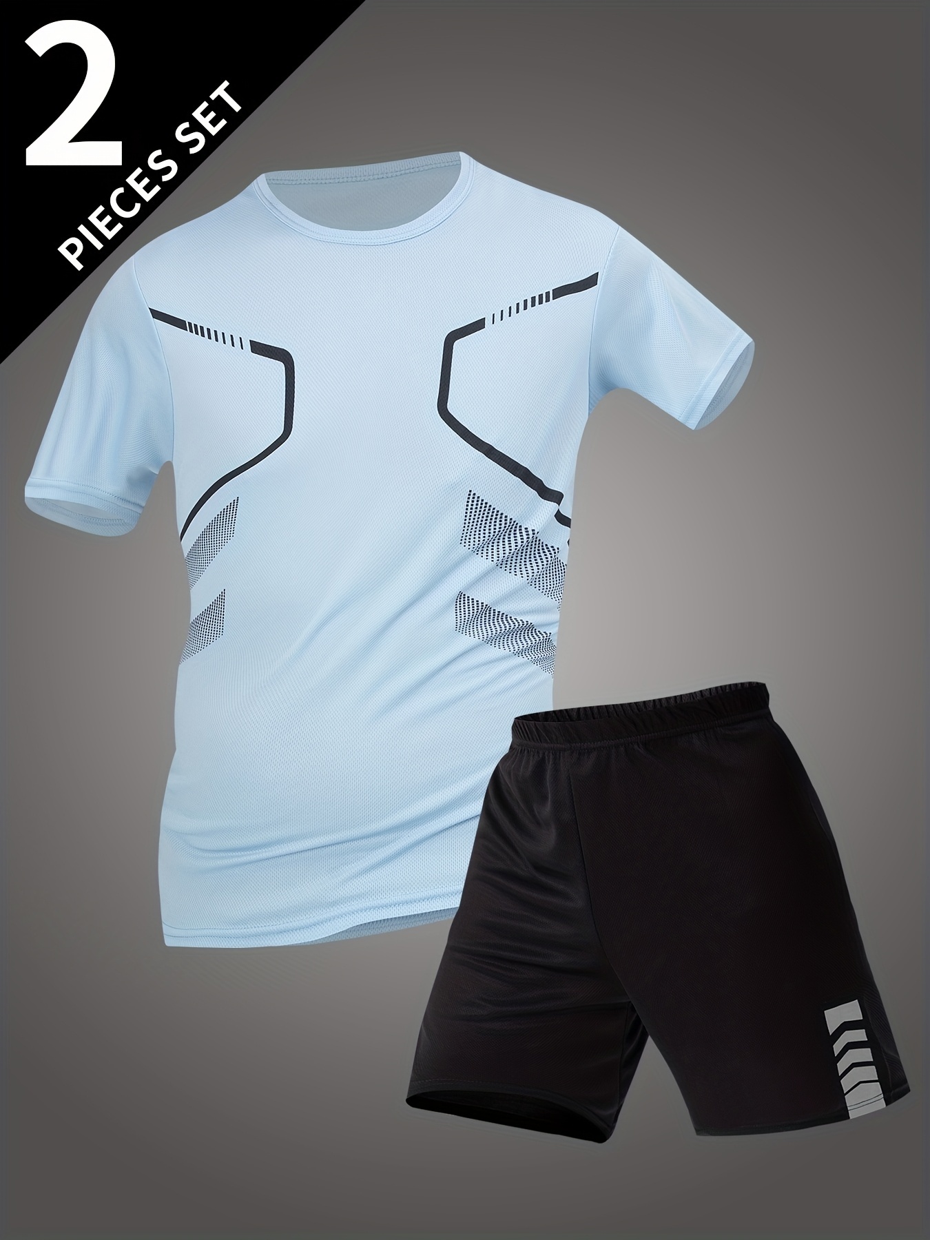 2pcs Men's Summer Short Sleeve Suit 