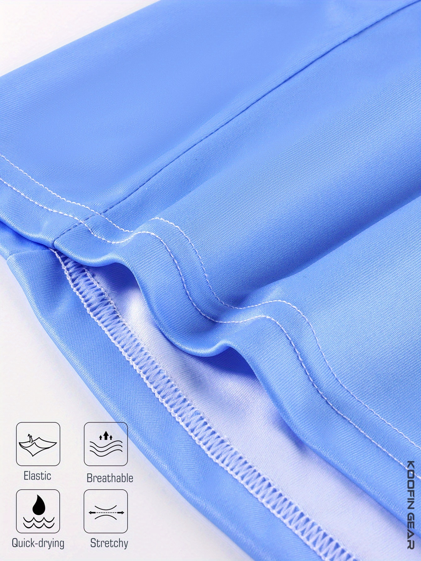 Men's High-Performance Mosaic Blue Camo Hooded Fishing Shirt