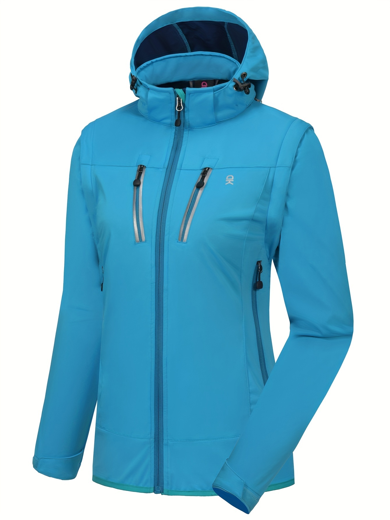 Women's Detachable Sleeve Softshell Hooded Jacket