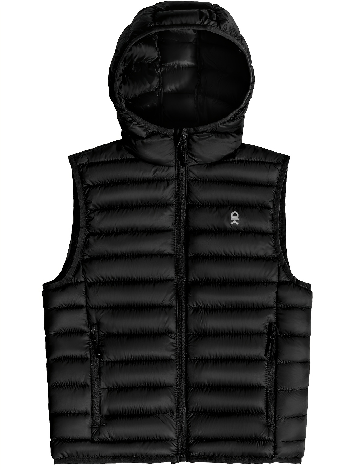 Packable Lightweight Faux- Hooded Vest