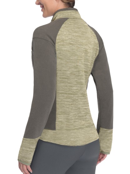 Women's Warm Full Zip Fleece Hybrid Jacket 