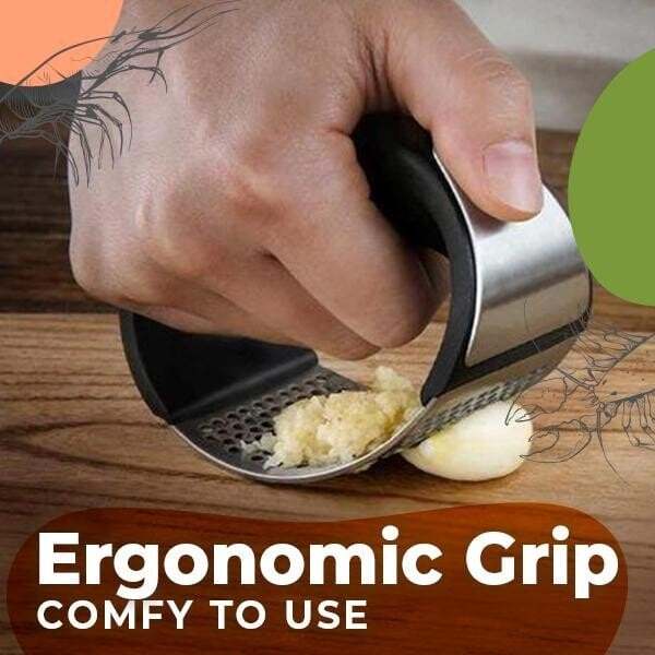 (Summer Hot Sale - Special Offer Now) Stainless Steel Garlic Presser 🍛BUY 1 GET 1 FREE NOW🍛