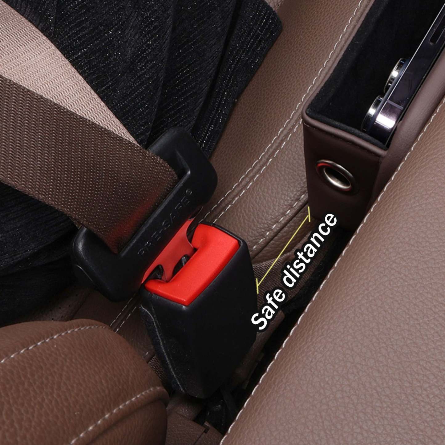 📣50% OFF Hot Sale! 🔥Exclusive Logo Leather Car Seat Storage Box With Water Cup Holder