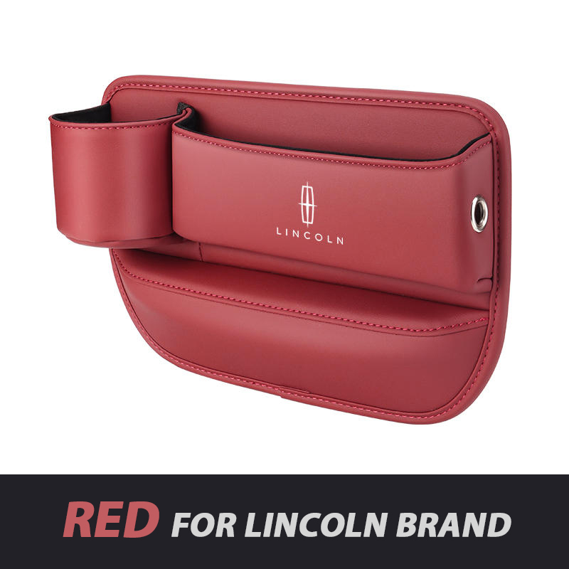 📣50% OFF Hot Sale! 🔥Exclusive Logo Leather Car Seat Storage Box With Water Cup Holder