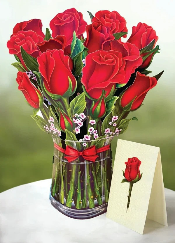 💕Gift for Love🎁49% OFF💐Pop-Up Flower Bouquet Greeting Card💐