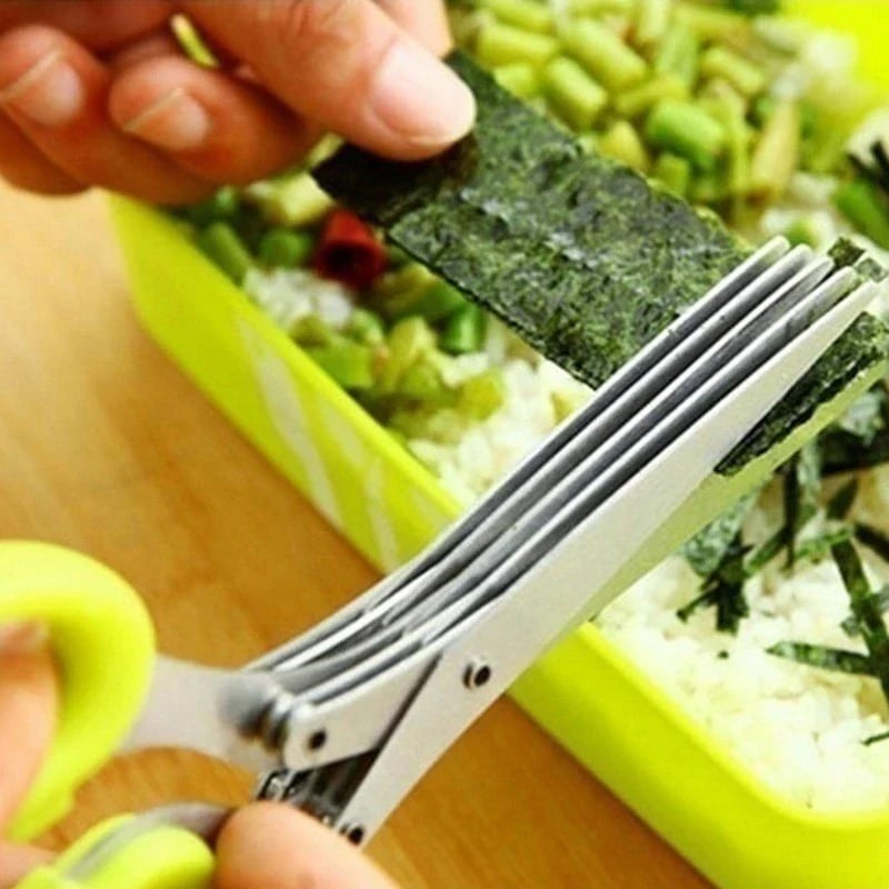 (🔥🎁2024 New Year Hot Sale🎁-49% Off 🔥) 5 Blade Kitchen Salad Scissors