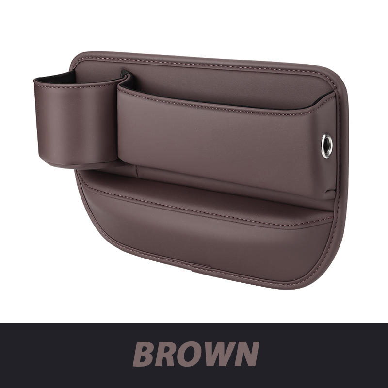 📣50% OFF Hot Sale! 🔥Exclusive Logo Leather Car Seat Storage Box With Water Cup Holder