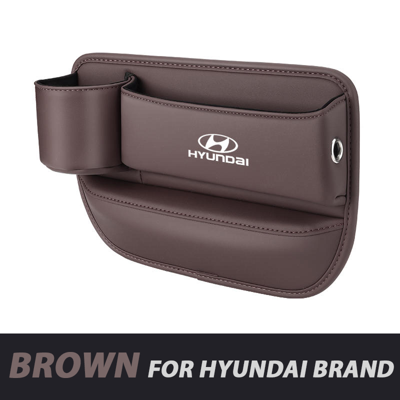 📣50% OFF Hot Sale! 🔥Exclusive Logo Leather Car Seat Storage Box With Water Cup Holder