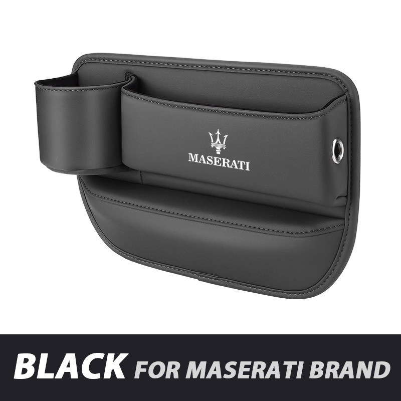 📣50% OFF Hot Sale! 🔥Exclusive Logo Leather Car Seat Storage Box With Water Cup Holder