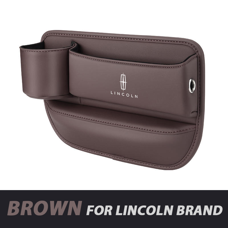 📣50% OFF Hot Sale! 🔥Exclusive Logo Leather Car Seat Storage Box With Water Cup Holder