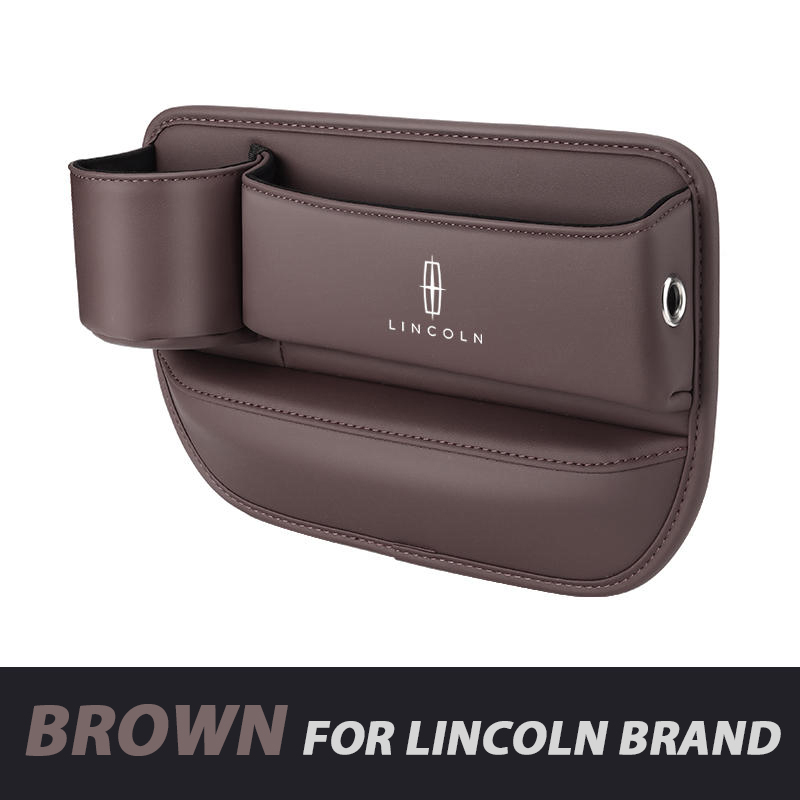 📣50% OFF Hot Sale! 🔥Exclusive Logo Leather Car Seat Storage Box With Water Cup Holder