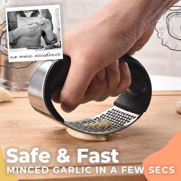 (Summer Hot Sale - Special Offer Now) Stainless Steel Garlic Presser 🍛BUY 1 GET 1 FREE NOW🍛