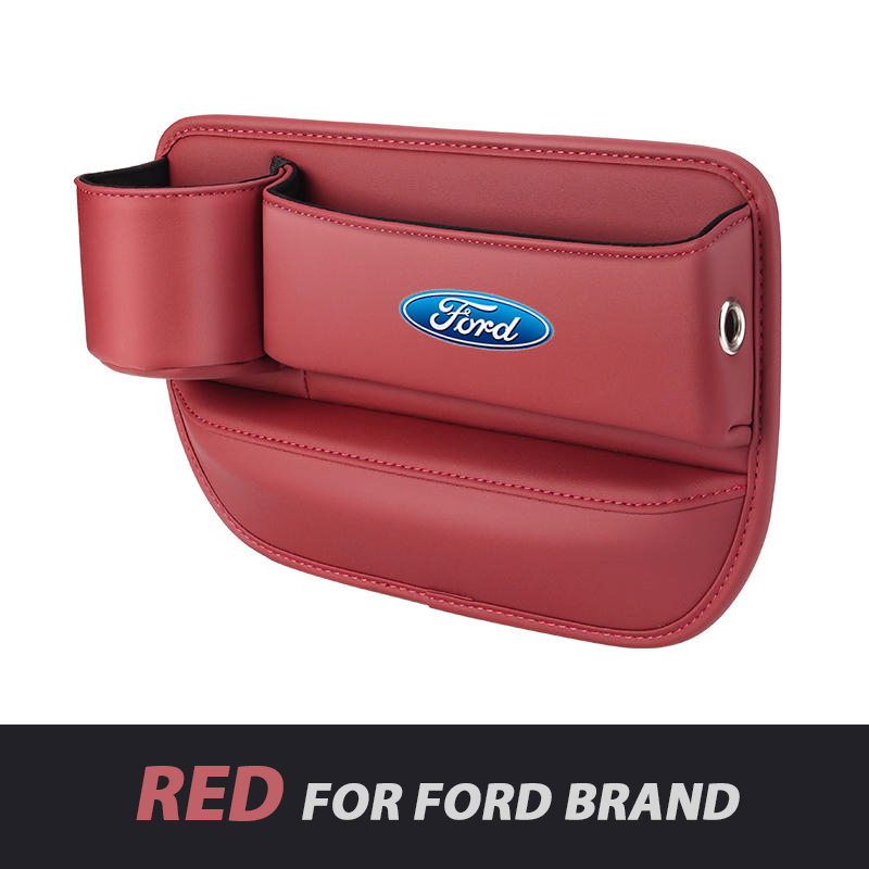 📣50% OFF Hot Sale! 🔥Exclusive Logo Leather Car Seat Storage Box With Water Cup Holder