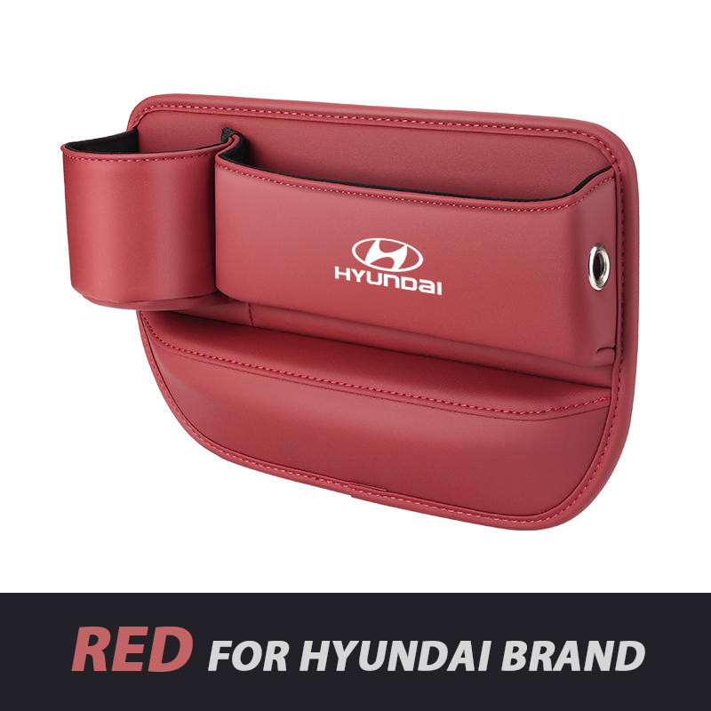 📣50% OFF Hot Sale! 🔥Exclusive Logo Leather Car Seat Storage Box With Water Cup Holder