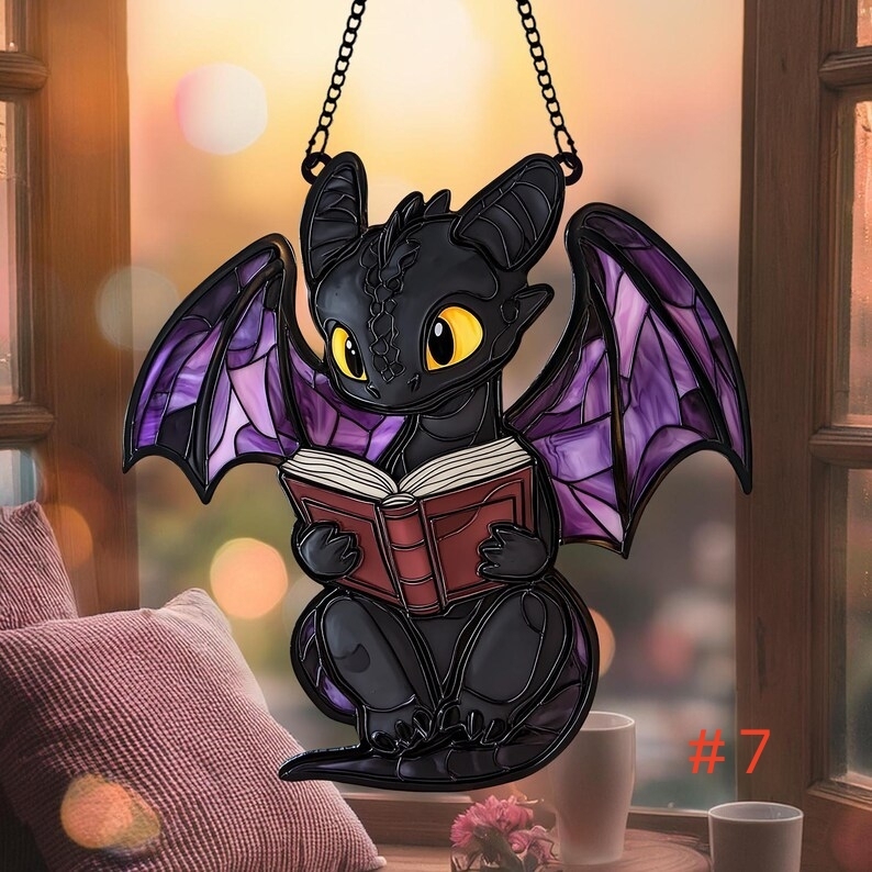 🔥🔥50% Off--Cute Book Dragon Suncatcher Ornament