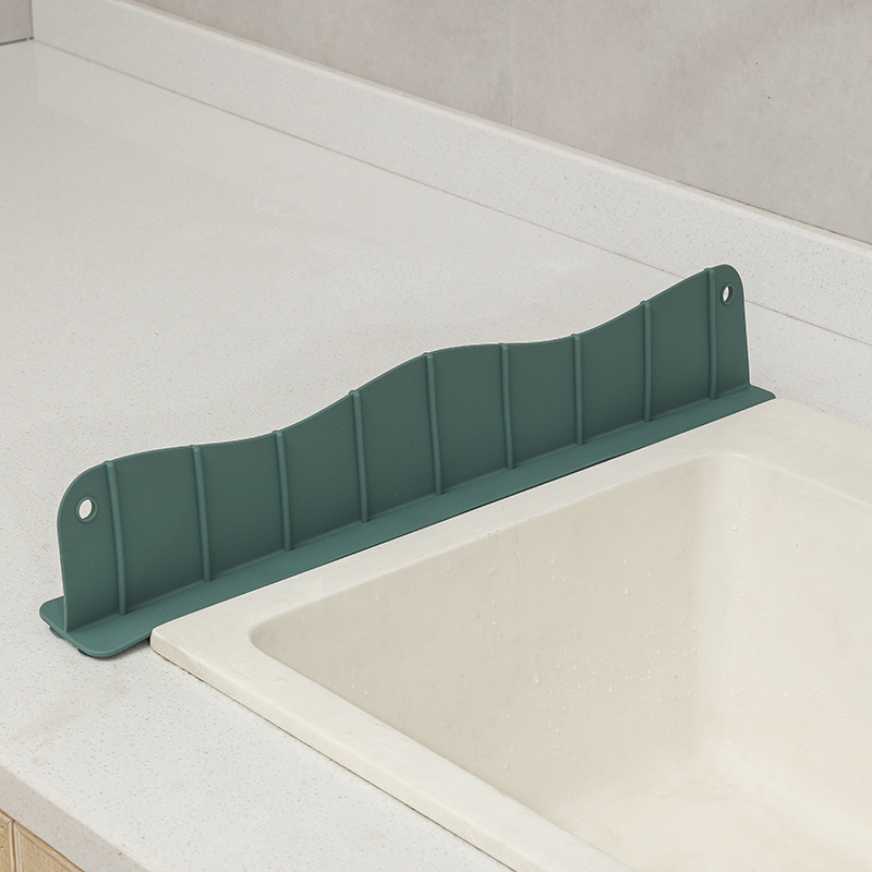 Food-grade silicone drain mat kitchen bathroom faucet splash-proof sink mat strip foldable