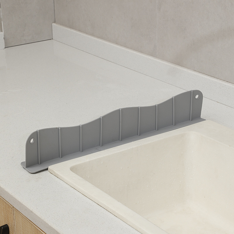 Food-grade silicone drain mat kitchen bathroom faucet splash-proof sink mat strip foldable
