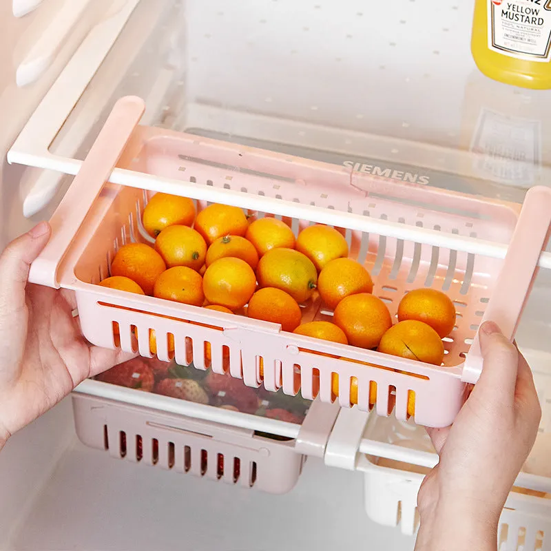 Retractable Refrigerator Storage Basket