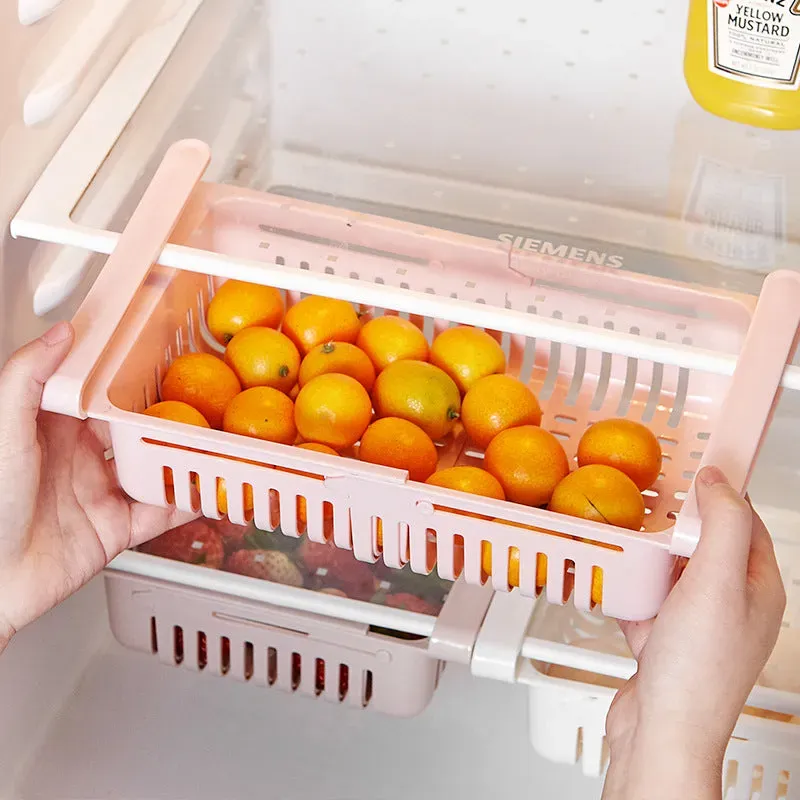 Retractable Refrigerator Storage Basket