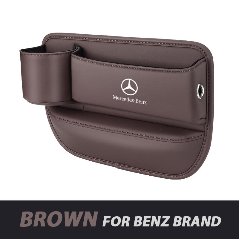 📣50% OFF Hot Sale! 🔥Exclusive Logo Leather Car Seat Storage Box With Water Cup Holder