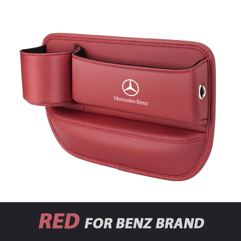 📣50% OFF Hot Sale! 🔥Exclusive Logo Leather Car Seat Storage Box With Water Cup Holder