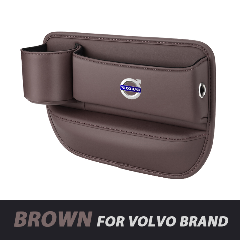 📣50% OFF Hot Sale! 🔥Exclusive Logo Leather Car Seat Storage Box With Water Cup Holder