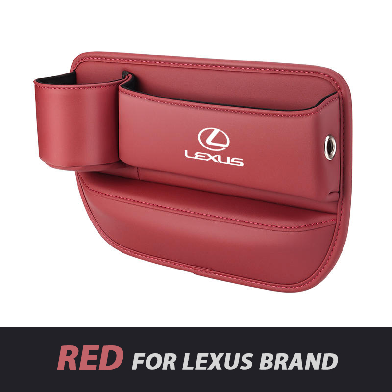 📣50% OFF Hot Sale! 🔥Exclusive Logo Leather Car Seat Storage Box With Water Cup Holder