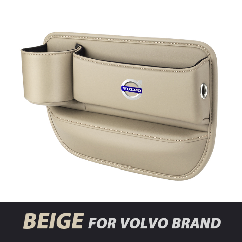📣50% OFF Hot Sale! 🔥Exclusive Logo Leather Car Seat Storage Box With Water Cup Holder