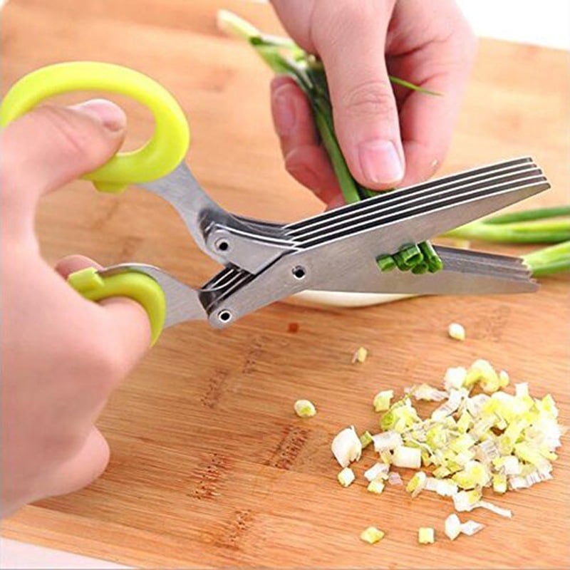 (🔥🎁2024 New Year Hot Sale🎁-49% Off 🔥) 5 Blade Kitchen Salad Scissors
