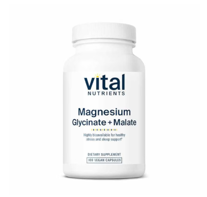 Vital Nutrients Magnesium Glycinate + Malate 100Capsules