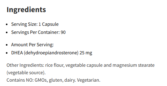 NutriDyn DHEA 90Capsules 