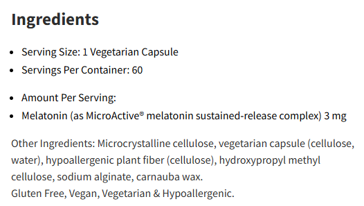  Pure Encapsulations Melatonin-SR 60Capsules