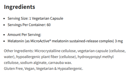  Pure Encapsulations Melatonin-SR 60Capsules
