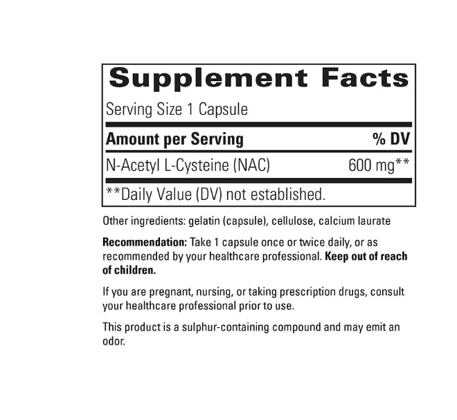 Integrative Therapeutics NAC N-Acetyl L-Cysteine 60Capsules