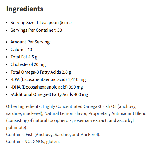 NutriDyn Omega Pure EPA-DHA 2400 5Oz