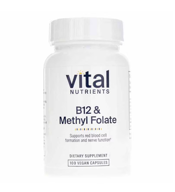 Vital Nutrients B-12/Methyl Folate by Vital Nutrients 100Veg Capsules
