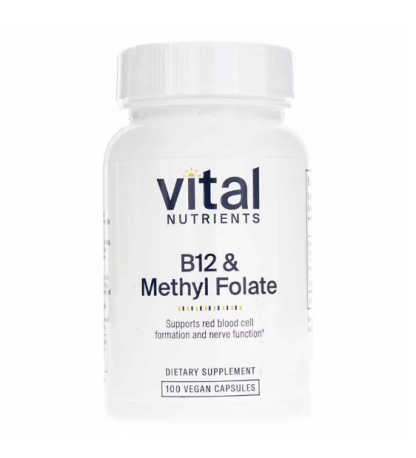 Vital Nutrients B-12/Methyl Folate by Vital Nutrients 100Veg Capsules